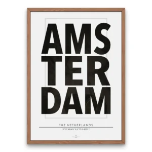 Amsterdam City Typographic Poster