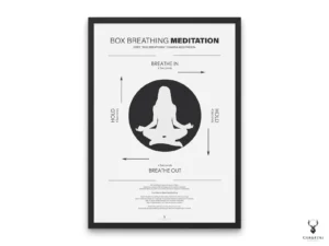 Box Breathing Meditation Poster - Light Edition