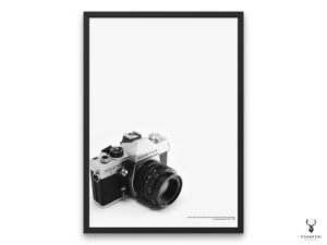 Retro Praktica Camera Monochrome Poster