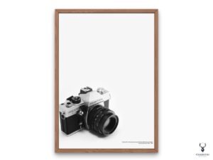 Retro Praktica Camera Monochrome Poster - Image 5