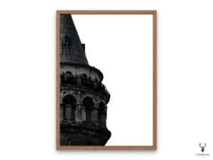 Istanbul Galata Tower Monochrome Poster - Image 6