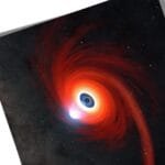Black Hole Poster showing tidal disruption event, star destruction, astronomy classroom wall decor