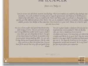 She is Cancer Minimalist Zodiac Home Decor - Image 2