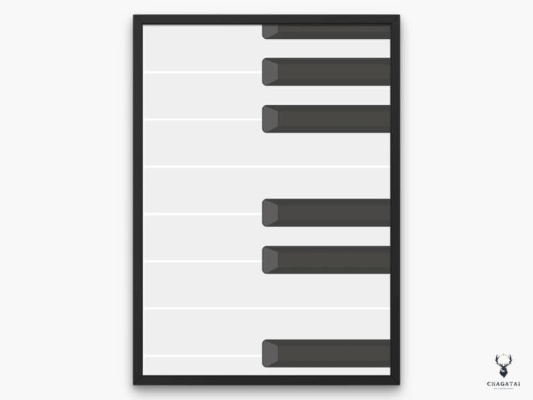 Minimalist Piano Keys Poster