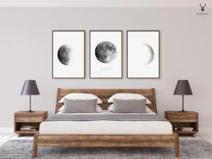 Moon Phases Wall Art Set of 3 - Image 3