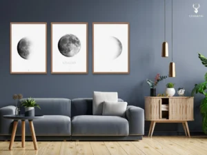 Moon Phases Wall Art Set of 3 - Image 2