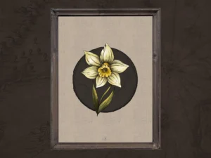 Narcissus Flower Gothic & Nordic Poster