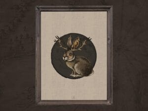 Rabbit Gothic & Nordic Art Poster