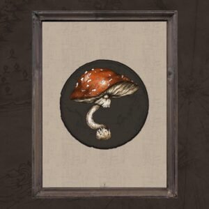 Red Mushroom Gothic & Nordic Poster