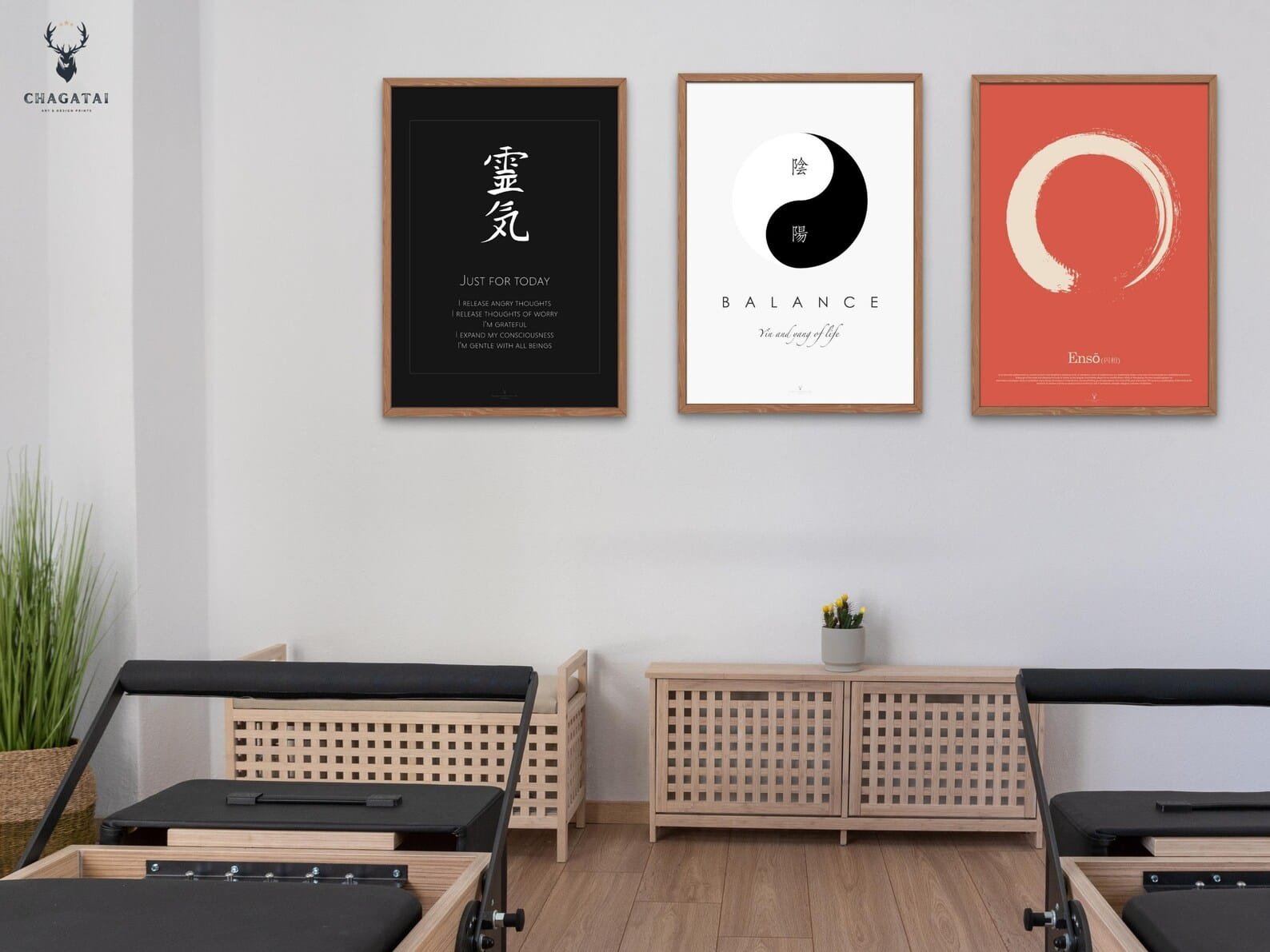 Reiki Mindfulness Poster for daily affirmations and meditation guidance.