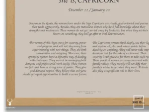 She is Capricorn Minimalist Zodiac Home Decor - Image 2