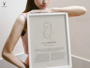 She is Capricorn Minimalist Zodiac Home Decor - Image 3