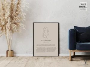 She is Capricorn Minimalist Zodiac Home Decor - Image 4