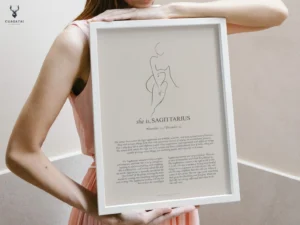 She is Sagittarius Minimalist Zodiac Home Decor - Image 3