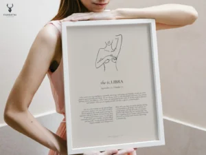 She is Libra Minimalist Zodiac Home Decor - Image 2