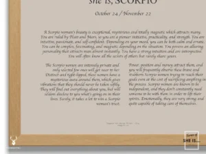 She is Scorpio Minimalist Zodiac Home Decor - Image 3