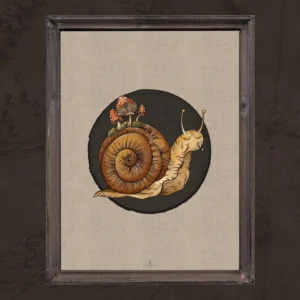 Snail Mushroom Gothic & Nordic Poster