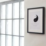 Taoist philosophy wall art featuring Yin Yang poster design for meditation, classrooms, and home decoration.