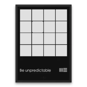Be Unpredictable - Inspirational Minimalist Poster