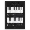 Piano Notes Chart Poster Beginners - Dark Edition