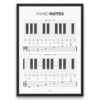 Piano Notes Chart Poster Beginners - Light Edition