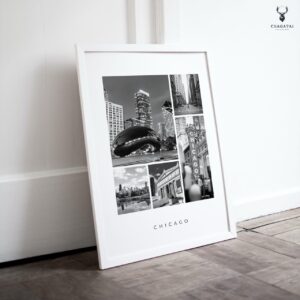 Chicago Monochrome Poster - Image 2