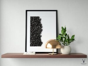 Coffee Beans Monochrome Poster - Image 3