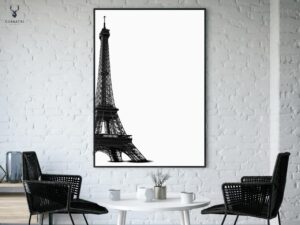 Eiffel Tower Monochrome Poster - Image 3