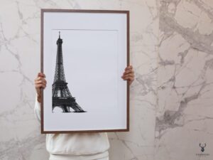 Eiffel Tower Monochrome Poster - Image 5