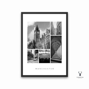 Manchester City Monochrome Poster