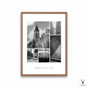 Manchester City Monochrome Poster - Image 3