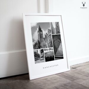 Manchester City Monochrome Poster - Image 5