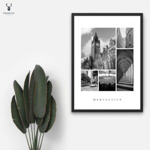 Manchester City Monochrome Poster - Image 4