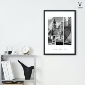 Manchester City Monochrome Poster - Image 6