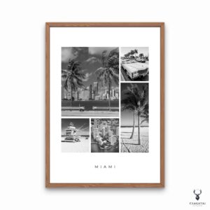 Miami City Monochrome Poster - Image 6