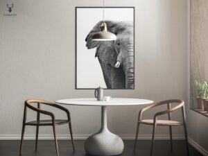 Elephant Monochrome Poster - Image 4