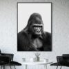 Gorilla Monochrome Poster - Image 5
