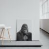 Gorilla Monochrome Poster - Image 3