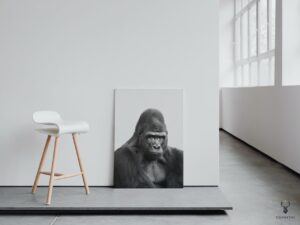 Gorilla Monochrome Poster - Image 3