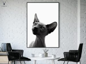 Sphynx Cat Monochrome Poster - Image 6