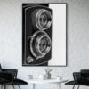 Retro Lubitel Camera Monochrome Poster - Image 3