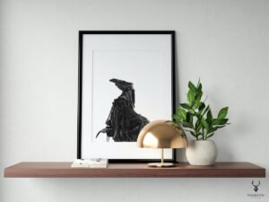 Mystical Shaman Monochrome Poster 4 - Image 4