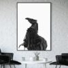 Mystical Shaman Monochrome Poster 4 - Image 6