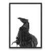 Mystical Shaman Monochrome Poster 4
