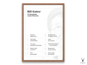 Bill Gate's 10 Unbreakable Law Poster