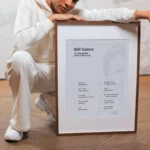 Bill Gates motivational poster wall art with 10 success laws, perfect for startup founders and business students