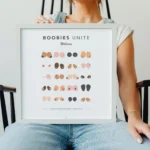 Women empowerment art featuring boobie illustrations for body acceptance and self-love.