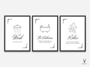 Bathroom Minimal Decor Set of 3