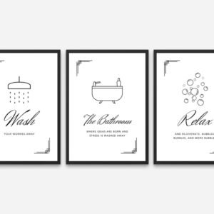 Bathroom Minimal Decor Set of 3
