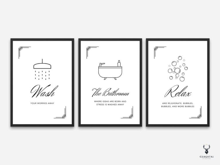 Bathroom Minimal Decor Set of 3